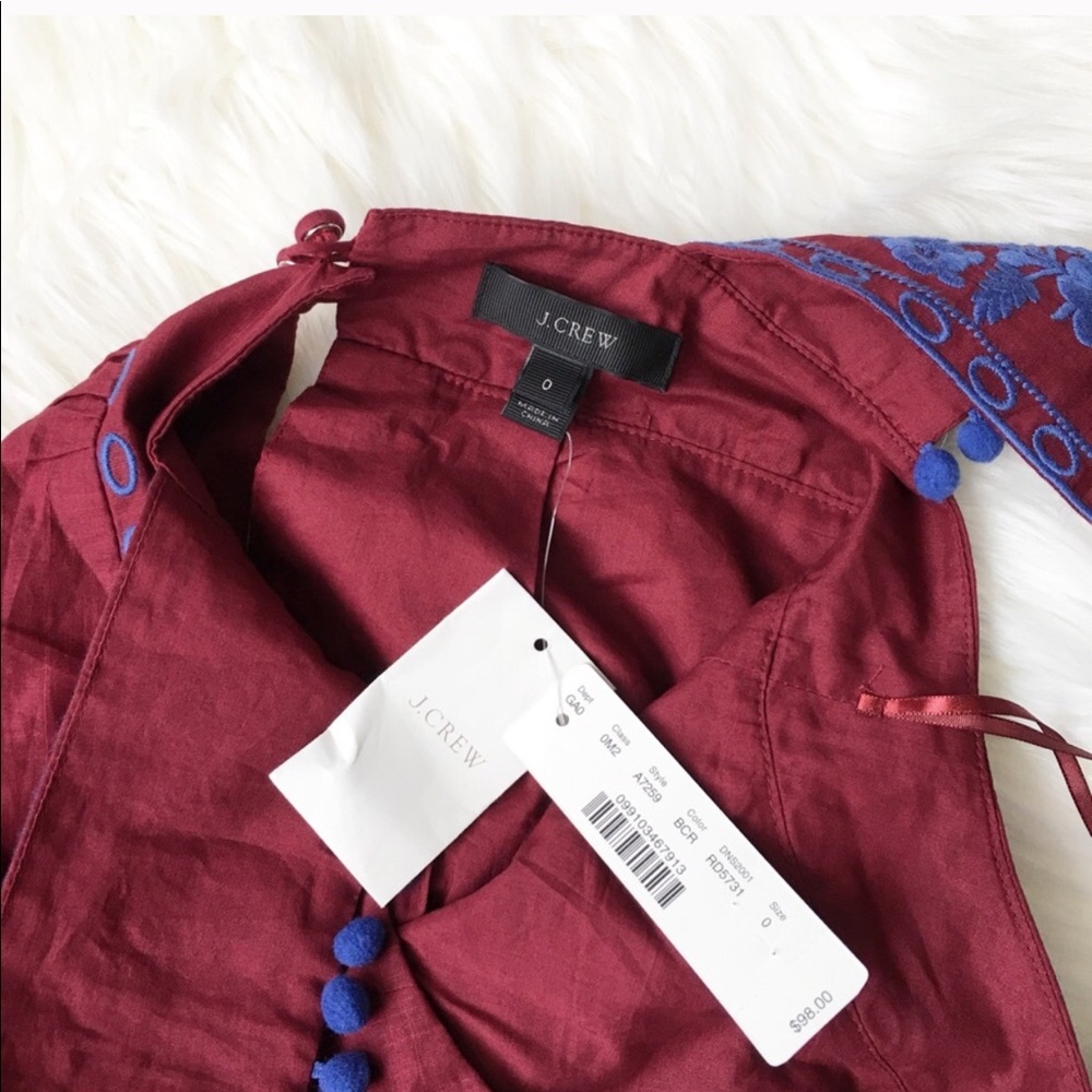 NWT J. Crew Pompom Top - Picture 5 of 5